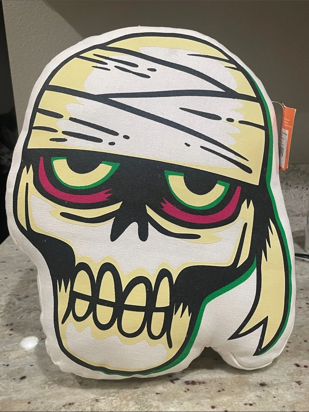 💀Glow in the Dark! Skull Accent Pillow 14 x 11 NWT!